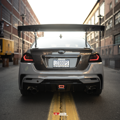 JDMuscle [15-21 WRX/STI] Tanso Carbon Fiber OE Style Trunk w/ Garnish | Multiple Carbon Fiber Weave Available