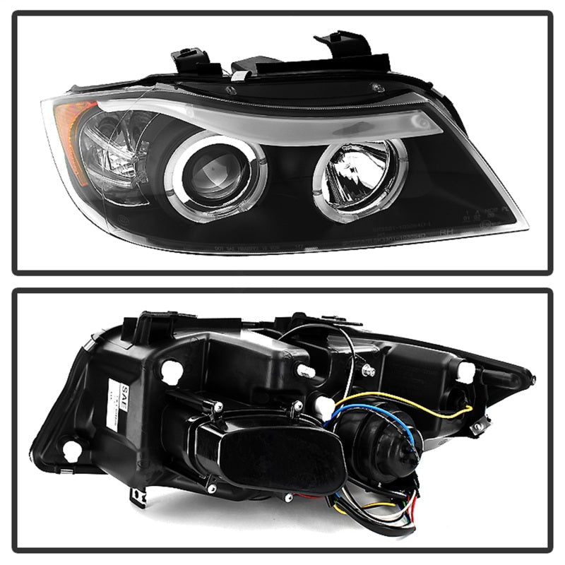 Spyder BMW E90 3-Series 06-08 Projector LED Halo Amber Reflctr Rplc Bulb Blk PRO-YD-BMWE9005-AM-BK 5009005