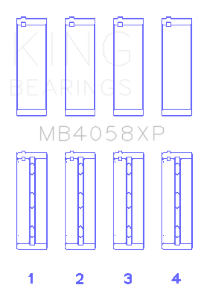 King Engine Bearings Nissan VQ35DE Performance Main Bearing Set - Size STD