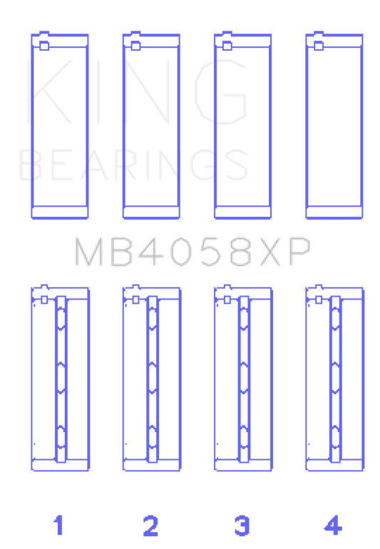 King Engine Bearings Nissan VQ35DE Performance Main Bearing Set - Size STD