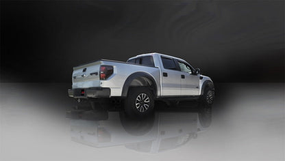 Corsa Performance 11-13 Ford F-150 Raptor 6.2L V8 Black Sport Cat-Back Exhaust