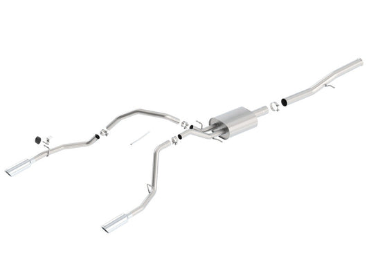 Borla 14 Silv/Sierra 1500 EC Std/CC Short 143.5in WB Touring Single Split Rear Exit Cat-Back Exhaust 140570