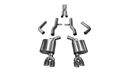 Corsa Performance 15-17 Dodge Challenger Hellcat Dual Rear Exit Extreme Exhaust w/ 3.5in