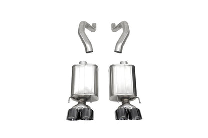 Corsa 06-13 Chevy Corvette C6 Z06 7.0L / 09-13 ZR1 6.2L Black PVD AxleBack Exhaust w/4.5in Twin Tips 21077BLK