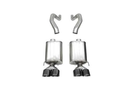 Corsa 06-13 Chevy Corvette C6 Z06 7.0L / 09-13 ZR1 6.2L Black PVD AxleBack Exhaust w/4.5in Twin Tips 21077BLK
