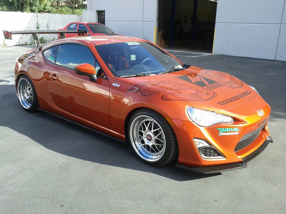Scion FRS / Toyota GT86/ Subaru BRZ GT-250 Carbon Fiber Adjustable Wing 2013-2016 w. 11" Pedestals Set