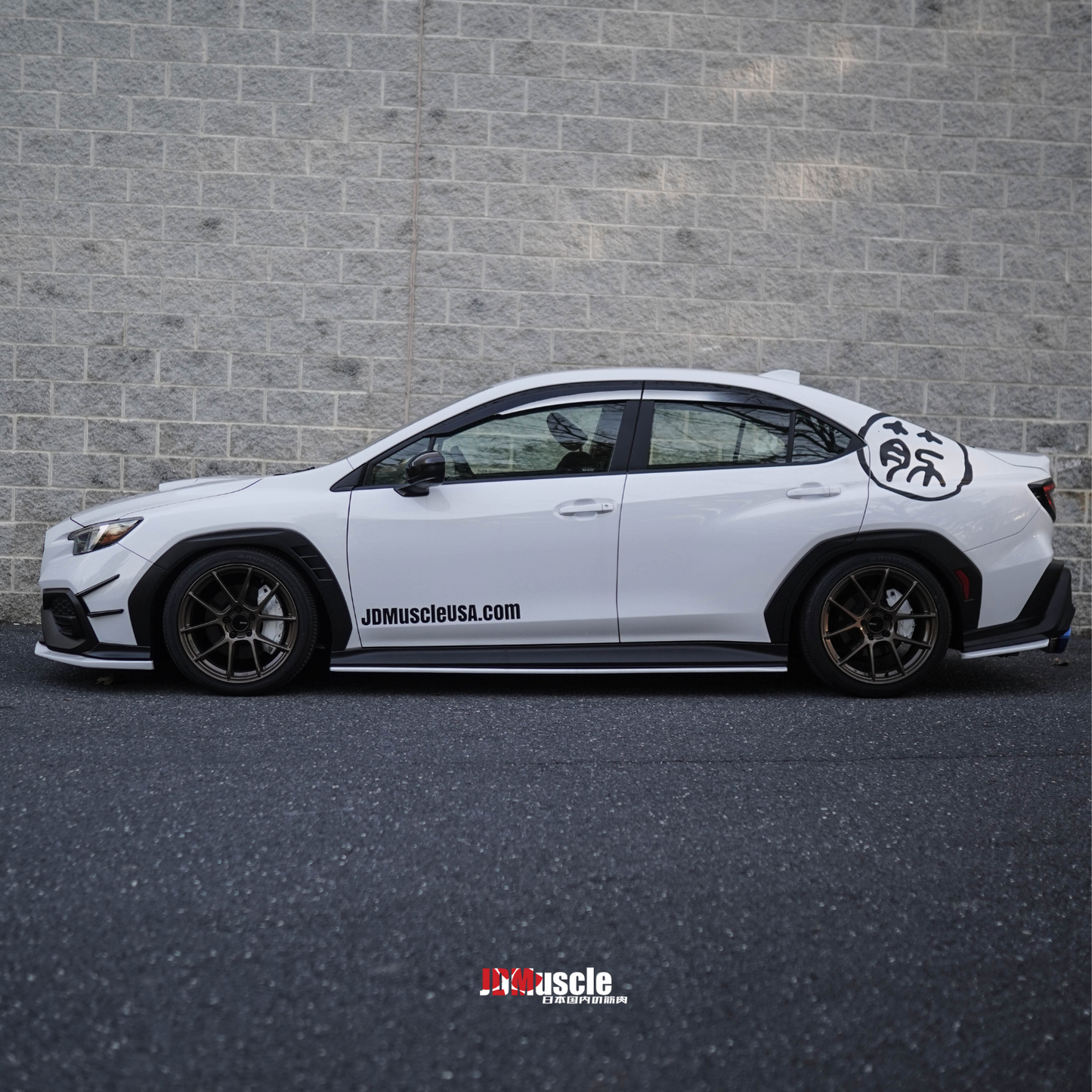 JDMuscle [22-25 WRX] V1 Rain Guards / Window Visors-Paint Matched
