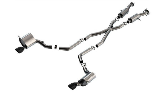 Borla 15-21 Jeep Grand Cherokee SRT 6.4L V8 AWD S-Type Cat-Back Exhaust System - Black Tips T-304SS 140632CB