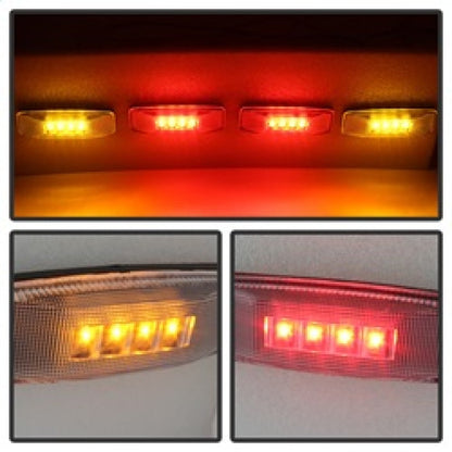 SPYDER Xtune Dodge Ram 94-02 Dually 2 Red LED+2 Amber LED Fender Lights 4pcs Clear ACC-LED-DR94-FE-C 9924699