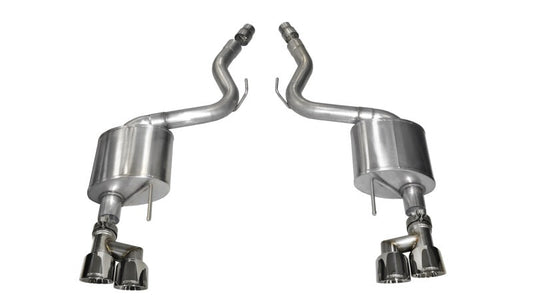 Corsa Performance 15-16 Ford Mustang GT 5.0 3in Axle Back Exhaust Polish Quad Tips