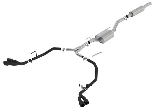 Borla 2020 Jeep Gladiator JT 3.6L V6 AT/MT AWD  2.75-2in S-Type Catback Ceramic Blk Tailpipe & Tips 140815CB