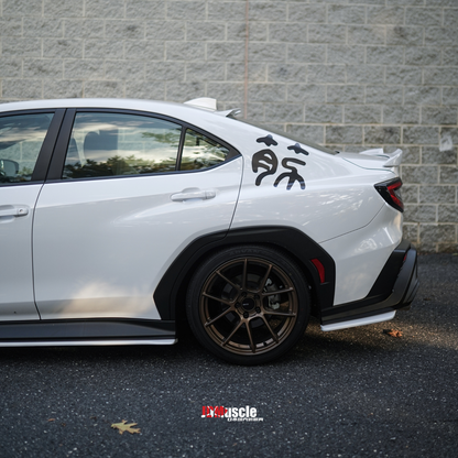 JDMuscle [22-25 WRX] V1 Roof Spoiler-Paint Matched/Gloss Black