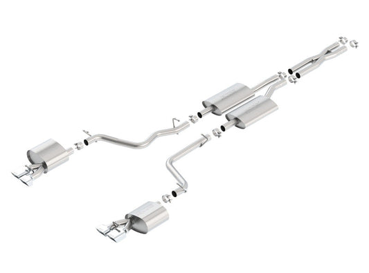 Borla 11-14 Dodge Challenger 3.6L AT/MT RWD 2Dr Single Split Rear Exit Rectangle Tip Catback Exhaust 140482