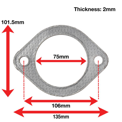 APEXi A'PEXi - Exhaust Gasket (Two Bolt) - Replacement