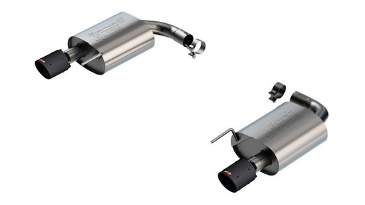 Borla 2024-2025 Ford Mustang Eco Boost 2.3L S-Type Axle Back Exhaust w/ Carbon Fiber Tips 11986CFBA