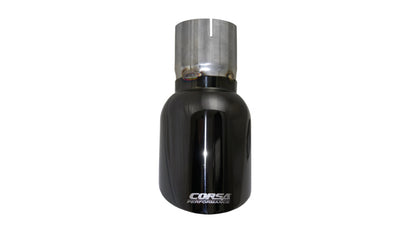 Corsa Performance Single Universal 3.0 In Inlet / 4.5 In Outlet Black PVD Pro-Series