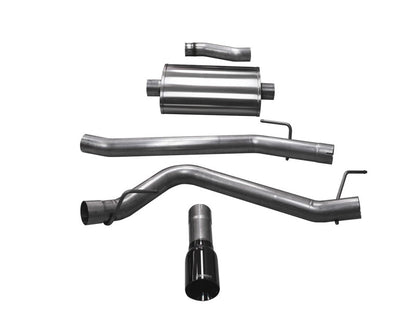 Corsa 2020 Jeep Gladiator JT 3.6L, Single Side Exit Cat-Back Exhaust System w/ Single 4in Black Tip 21060BLK