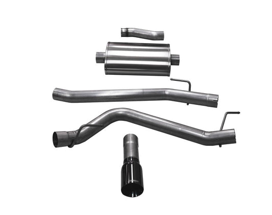 Corsa 2020 Jeep Gladiator JT 3.6L, Single Side Exit Cat-Back Exhaust System w/ Single 4in Black Tip 21060BLK