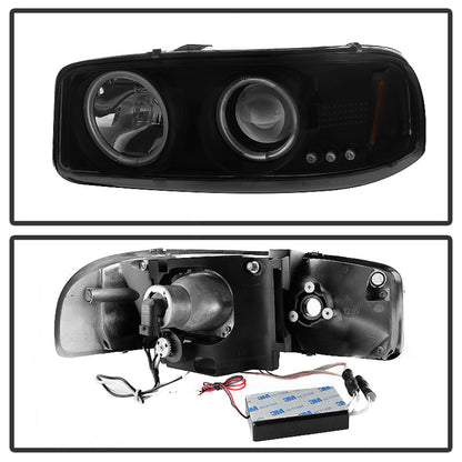Spyder GMC Sierra 1500/2500 99-06 Projector Headlights CCFL Halo LED Blk Smke PRO-YD-CDE00-CCFL-BSM 5078704