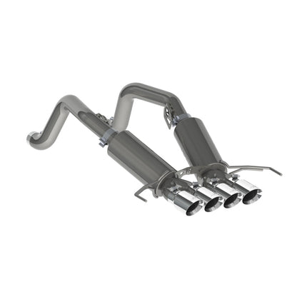 MBRP 14-19 Chevy Corvette V8 6.2L 3in T304 Dual Axle Back w/ 4in Quad Dual Wall Tips