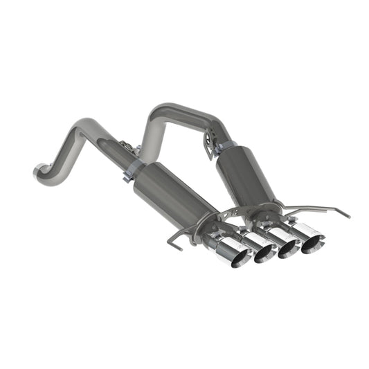 MBRP 14-19 Chevy Corvette V8 6.2L 3in T304 Dual Axle Back w/ 4in Quad Dual Wall Tips