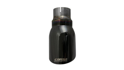 Corsa Single Universal 2.5in Inlet / 4in Outlet Black PVD Pro-Series Tip Kit TK004BLK