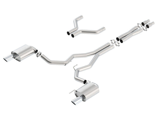 Borla S-Type Cat-Back 15-17 Ford Mustang GT 5.0L V8 MT/AT 3in pipe 4in tip 140629