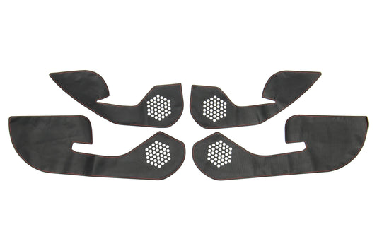 OLM Carbon Look Kick Guard Protection Set with Red Stitching (Non HK Equipped) - 2015-2021 Subaru STI