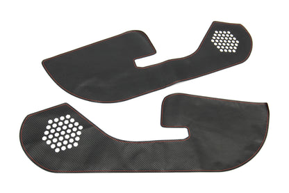 OLM Carbon Look Kick Guard Protection Set with Red Stitching (Non HK Equipped) - 2015-2021 Subaru STI