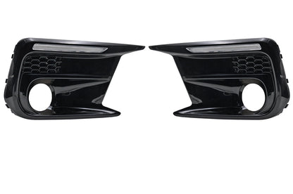 JDMuscle [18-21 WRX/STI] JDM Style Sequential Turn+Drl Bezel w/ Fog Light Cut Out | JDM-WRX18-133008