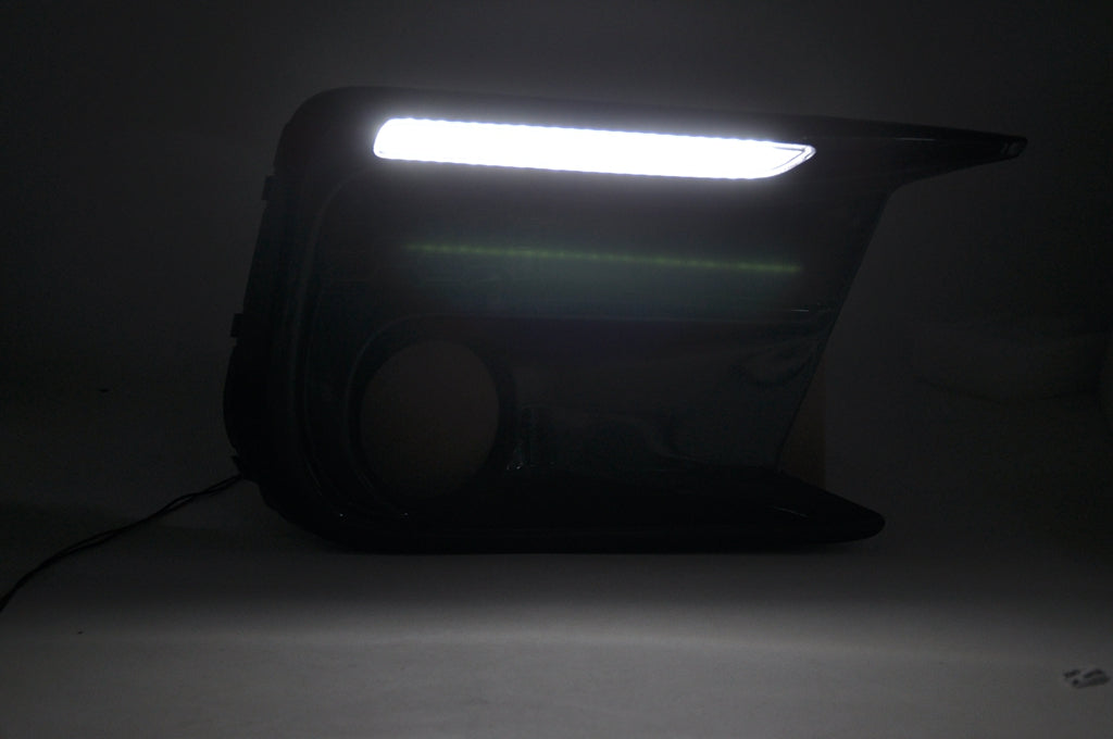 JDMuscle [18-21 WRX/STI] JDM Style Sequential Turn+Drl Bezel w/ Fog Light Cut Out | JDM-WRX18-133008