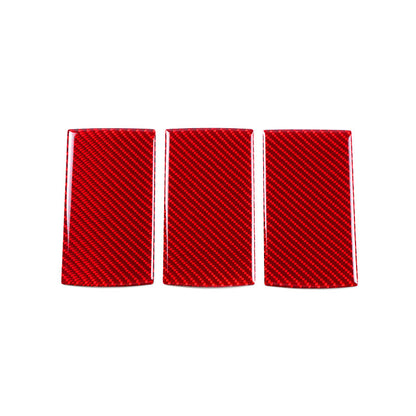 JDMuscle [22-25 WRX] P&S Series Carbon Fiber Car Seat Hook Covers 3 PC| Black Carbon Fiber/ Red Carbon Fiber