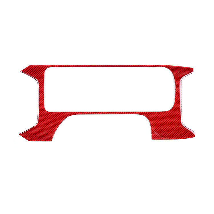 JDMuscle [22-25 WRX] P&S Series Carbon Fiber Cup Holder Trim Cover | Black Carbon Fiber/ Red Carbon Fiber