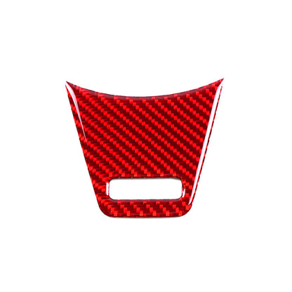 JDMuscle [22-25 WRX] P&S Series Carbon Fiber Steering Wheel Lower Trim Cover | Black Carbon Fiber/ Red Carbon Fiber