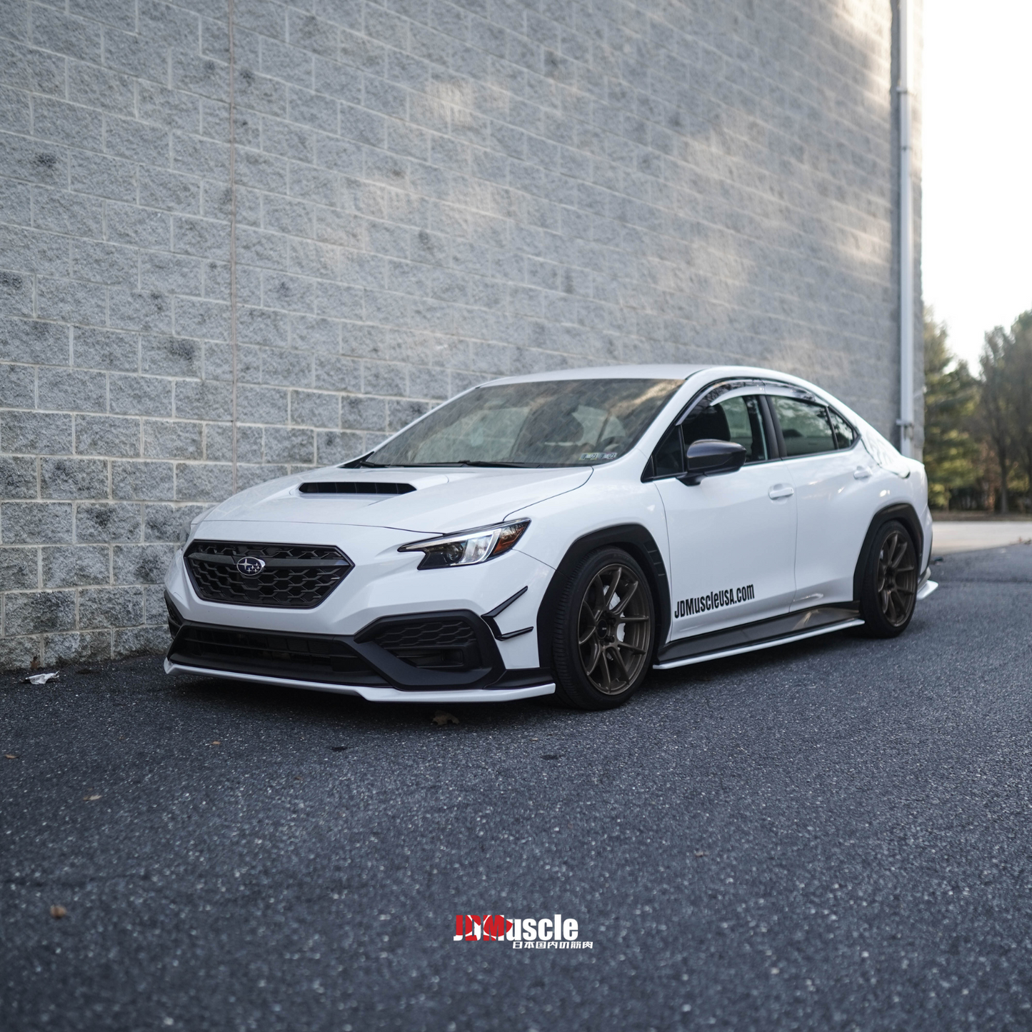 JDMuscle [22-25 WRX] V1 Rain Guards / Window Visors-Paint Matched