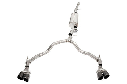 CORSA Performance Corsa 21-22 Suburban / Yukon XL 6.2L 4WD Dual Rear 3in to 2.75in Sport Cat-Back DW 4in BLK Tips 21130BLK