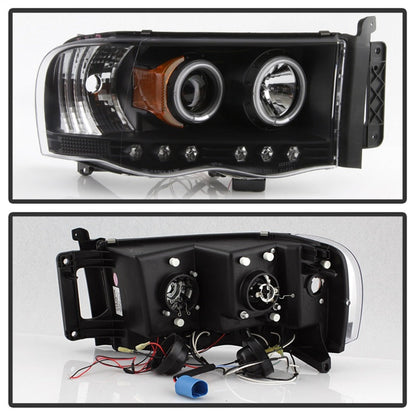 Spyder Dodge Ram 1500 02-05/Ram 2500 03-05 Projector Headlights LED Halo LED Blk PRO-YD-DR02-HL-BK 5009975
