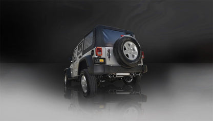 Corsa Performance Jeep 07-11 Wrangler 3.8L/12-14 Wrangler 3.6L Polished Sport Axle-Back
