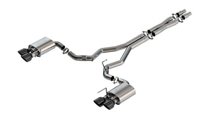 Borla 2024 Ford Mustang Dark Horse 5.0L V8 w/Active Exhaust ATAK Cat-Back Exhaust System - BC Tips 140965BC