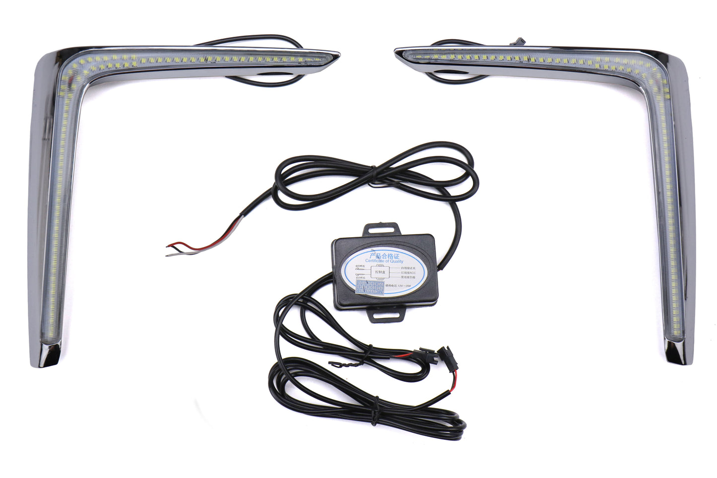 OLM GCS LED DRL Fog Light Bezel Inserts - 2016-2017 Subaru Crosstrek