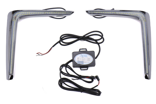 OLM GCS LED DRL Fog Light Bezel Inserts - 2016-2017 Subaru Crosstrek