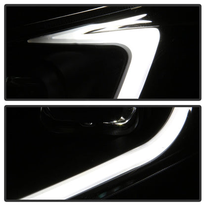 SPYDER xTune 09-14 Acura TSX Projector Headlights - Light Bar DRL - Black (PRO-JH-ATSX09-LB-BK) 9042218