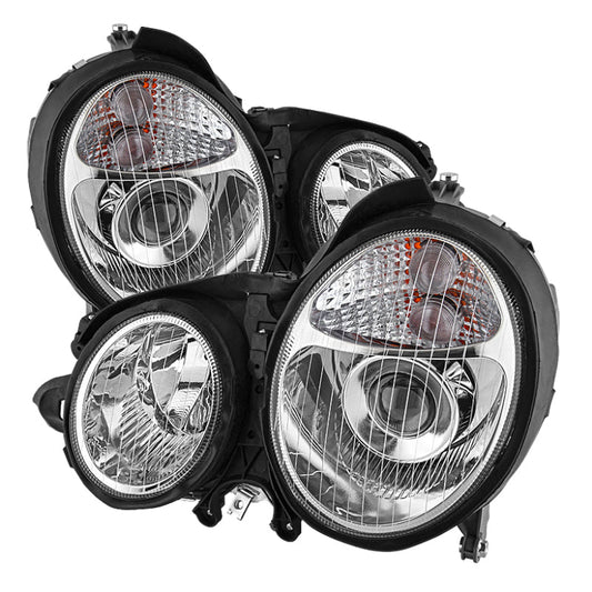 SPYDER Xtune Mercedes Benz W210 E-Class 00-02 Projector Headlights Chrome PRO-CL-MW21099-C 5021984