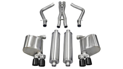 Corsa Performance 11-13 Dodge Charger R/T 5.7L V8 Black Xtreme Cat-Back Exhaust