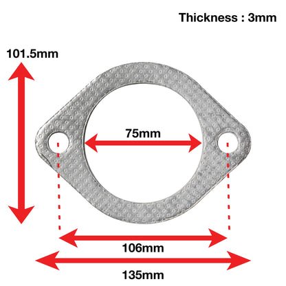APEXi A'PEXi - Exhaust Gasket (Two Bolt) - Replacement