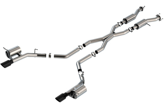 Borla 2021+ Dodge Durango SRT Hellcat 6.2L V8 AWD S-Type Cat-Back Exhaust System - Black Chrome Tips 140885BC