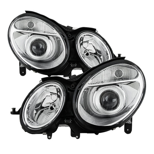 SPYDER xTune Mercedes Benz W211 E-Class 03-06 OEM Projector Headlights - Chrome PRO-JH-MBW21103-C 9036095