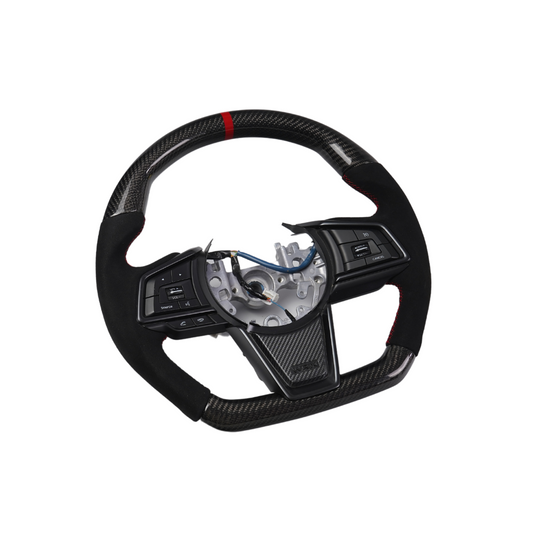Racing Art [22-25 WRX] Carbon Fiber Steering Wheel - Leather / Suede