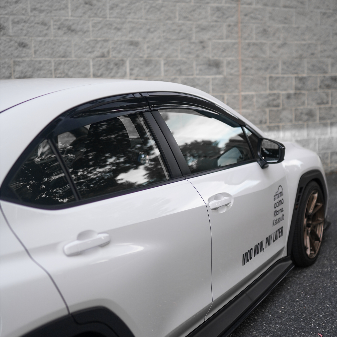 JDMuscle [22-25 WRX] V1 Rain Guards / Window Visors-Acrylic/Carbon Fiber