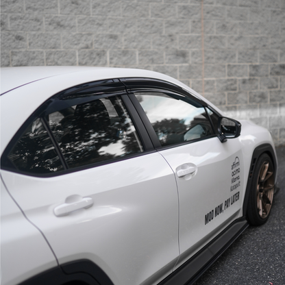 JDMuscle [22-25 WRX] V1 Rain Guards / Window Visors-Acrylic/Carbon Fiber